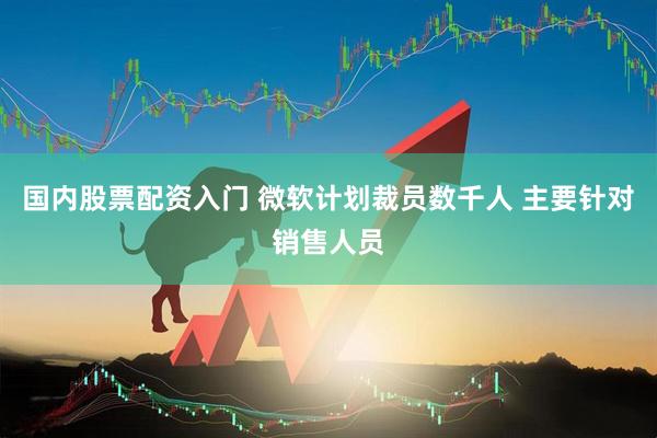国内股票配资入门 微软计划裁员数千人 主要针对销售人员