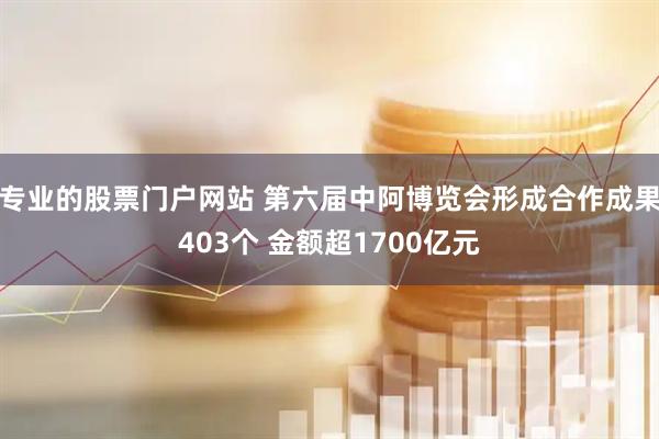 专业的股票门户网站 第六届中阿博览会形成合作成果403个 金额超1700亿元